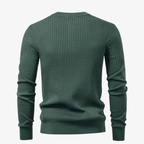 Kiel Rippstrick Henley-Pullover mit Knopfleiste