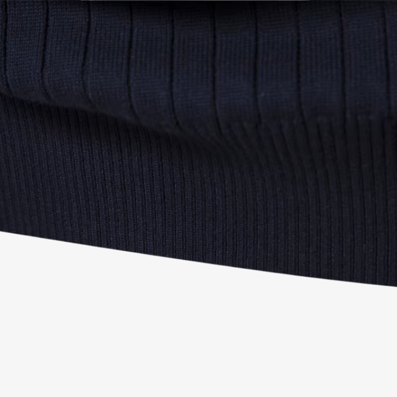 Gstaad Premium Rippstrick-Troyer mit Halbreißverschluss