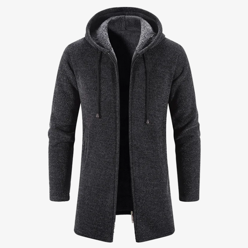 Innsbruck Lange Strickjacke mit Kapuze