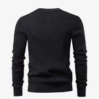 Kiel Rippstrick Henley-Pullover mit Knopfleiste