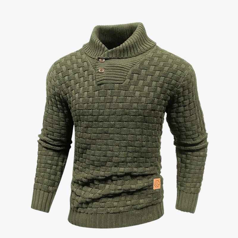 Konstanz Strukturstrick-Pullover mit Schalkragen