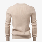 Kiel Rippstrick Henley-Pullover mit Knopfleiste