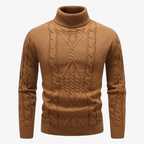 Engadin Rollkragenpullover mit Zopfmuster