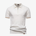 Polo zippé texturé Bremton