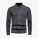 Starnberg Premium Strickjacke mit Stehkragen und Knopfleiste